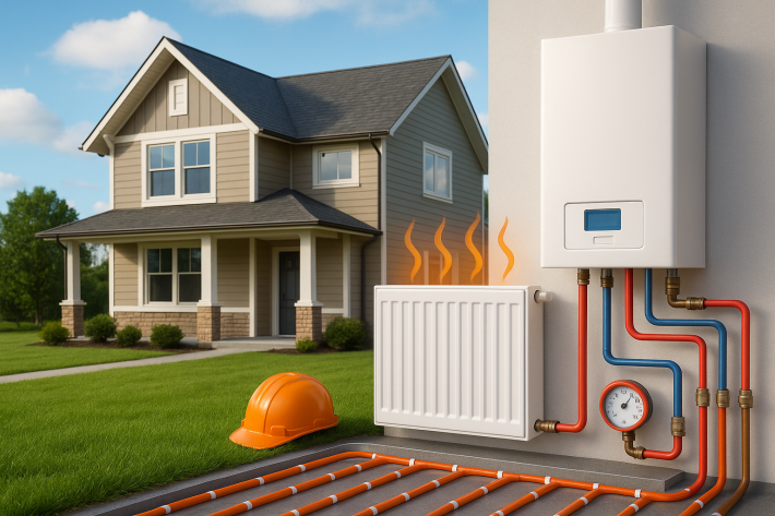 Монтаж отопления загородного дома, дачи. Водоснабжение. ЛОС 6